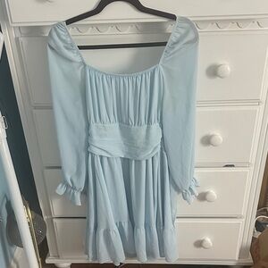 Light Blue Off-Shoulder Dress